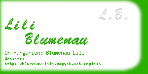 lili blumenau business card